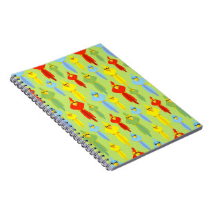 Cuaderno Amantes de Aves Loro Pirata Animales Verano Tropic