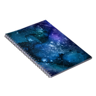 Cuaderno Amantes de Galaxy Starry Space Blue Sky White Spar