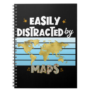 Cuaderno Amantes de la cartografía geográfica de mapa fácil