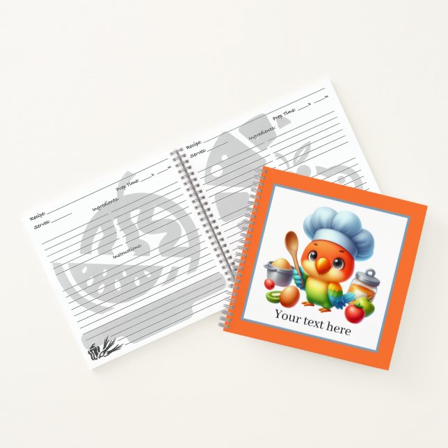 Cuaderno Amantes de la cocina de un chef de loro (Interior)
