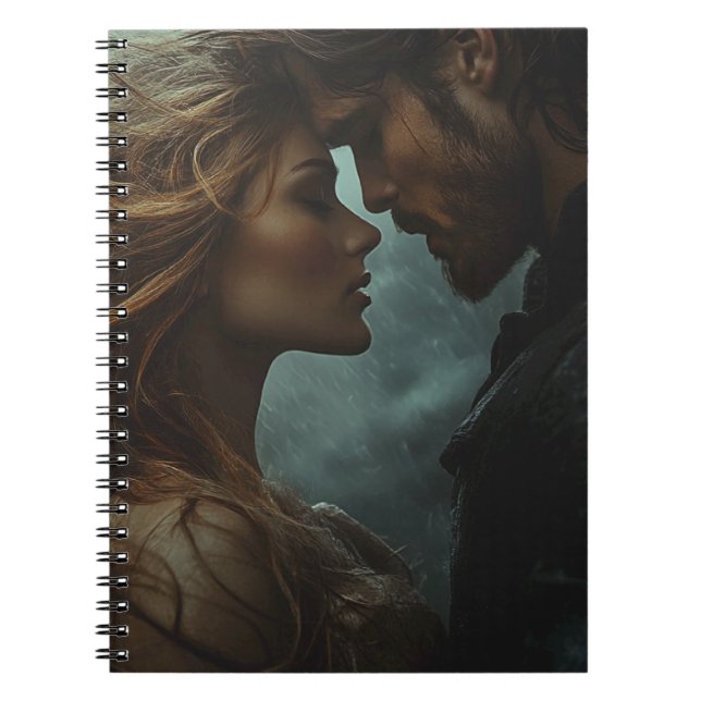 Cuaderno Amantes de la fantasía romántica en tormenta (Frente)