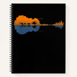 Cuaderno Amantes de la música reflectante del paisaje del l