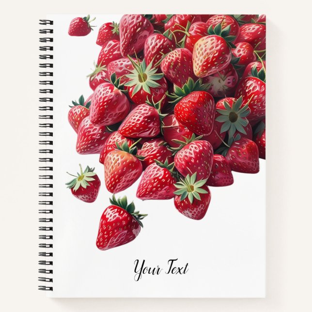 Cuaderno Amantes de las fresas - Cute personalizado (Anverso)