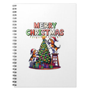 Cuaderno Amantes de los animales mascotas Xmas Perros Beagl