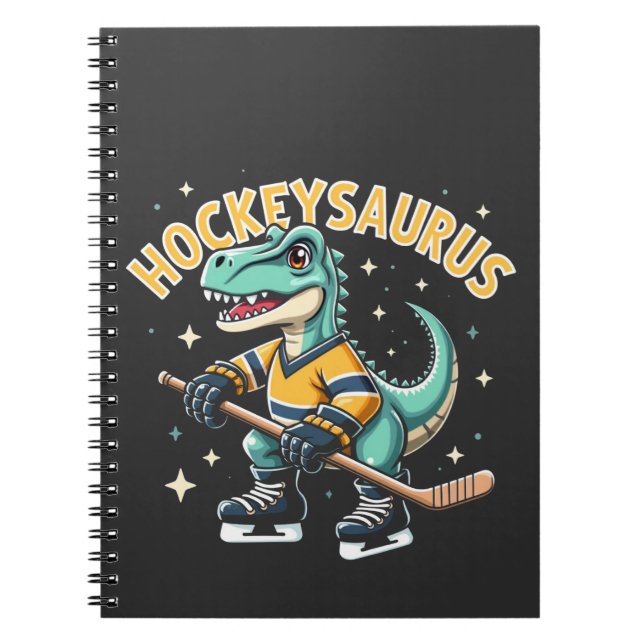 Cuaderno Amantes de los dinosaurios del Hockeysaurus Hockey (Frente)