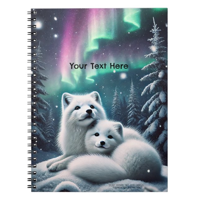 Cuaderno Amantes de los zorros del Ártico Encenden bosques  (Frente)