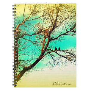 Cuaderno Amantes de naturaleza: Dos cuervos en una