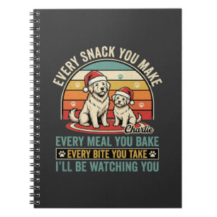 Cuaderno Amantes de perros de Navidad Snack Watching