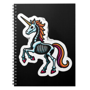 Cuaderno Amantes de Unicornios Esqueleto Divertido Disfraz