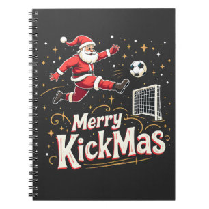 Cuaderno Amantes del fútbol de Papá Noel y Feliz Kickmas