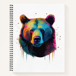 Cuaderno Amantes del oso pardo arte pop Gran oso pardo