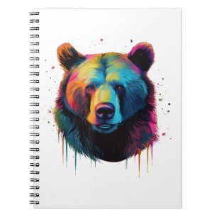 Cuaderno Amantes del oso pardo arte pop Gran oso pardo