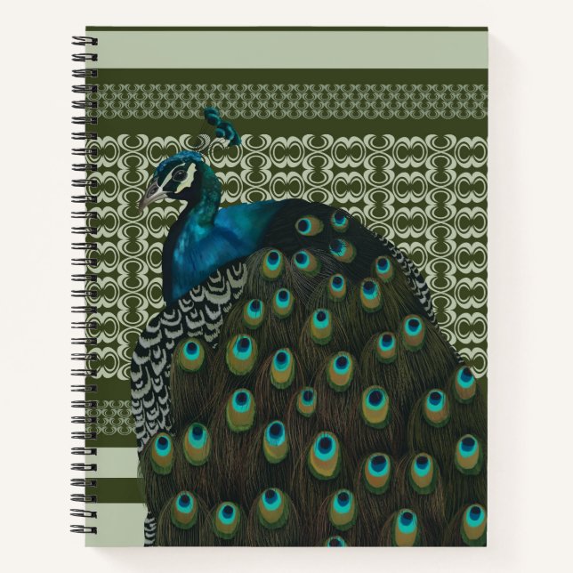 Cuaderno Amantes elegantes del Pájaro Peacock (Anverso)