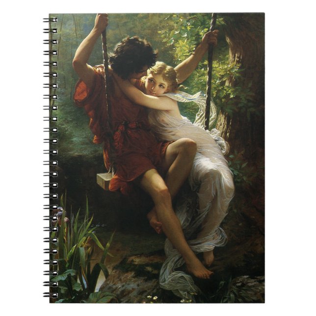 Cuaderno Amantes en un columpio. Primavera de Pierre August (Frente)