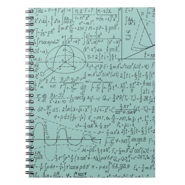 Cuaderno Amantes matemáticos, fórmula matemática, geek mate (Frente)