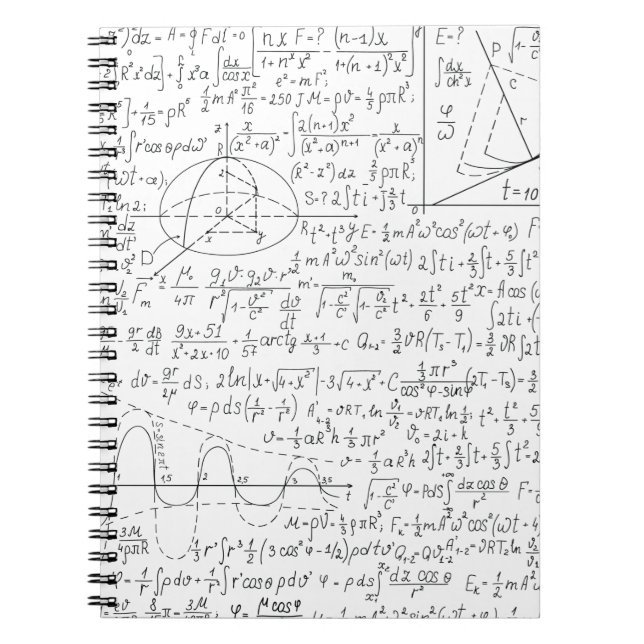 Cuaderno Amantes matemáticos, fórmula matemática, geek mate (Frente)