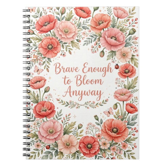 Cuaderno Amapola : lo suficientemente valiente como para fl (Frente)