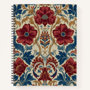 Cuaderno Amapolas de William Morris Patrón Art Nouveau flor