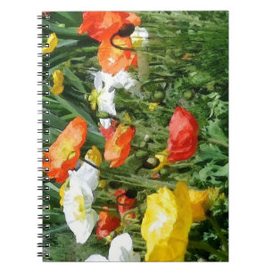 Cuaderno amapolas pintadas