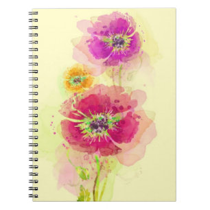 Cuaderno Amapolas pintadas 2 de la acuarela