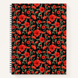 Cuaderno Amapolas Rojas