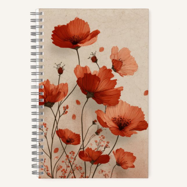 Cuaderno Amapolas rojas (Anverso)