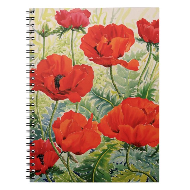 Cuaderno Amapolas rojas grandes (Frente)