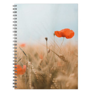 Cuaderno Amapolas y cebada rojas del oro