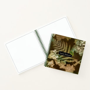 Cuaderno Amar a la Naturaleza con la impresión de hojas 