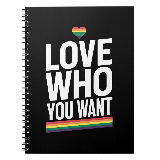 Cuaderno Amar a quién quieres la bandera del orgullo gay ar (Frente)
