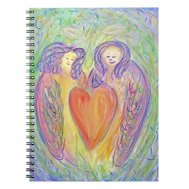 Cuaderno Amar al Guardian Angel Heart Art Journal Notebook (Frente)