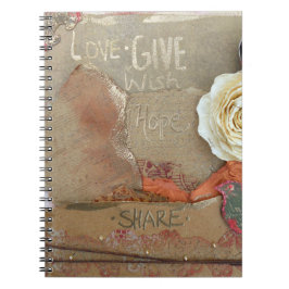 Cuaderno Amar Da Esperanza Compartir Arte De Medios Mezclad