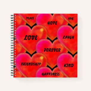Cuaderno Amar la Paz Esperanza Felicidad Motivación Corazón