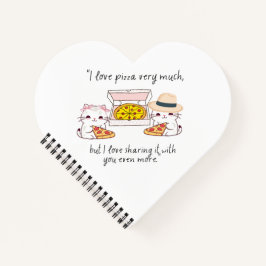 CUADERNO AMAR MUCHO A PIZZA, GATOS