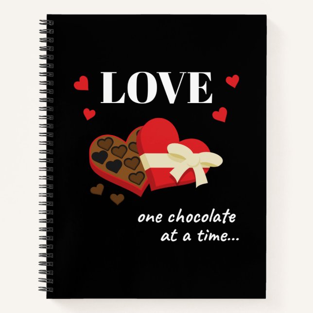 Cuaderno Amar un chocolate en una divertida cita (Anverso)