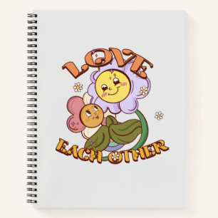 Cuaderno Amar unos a otros Diseño floral caprichoso