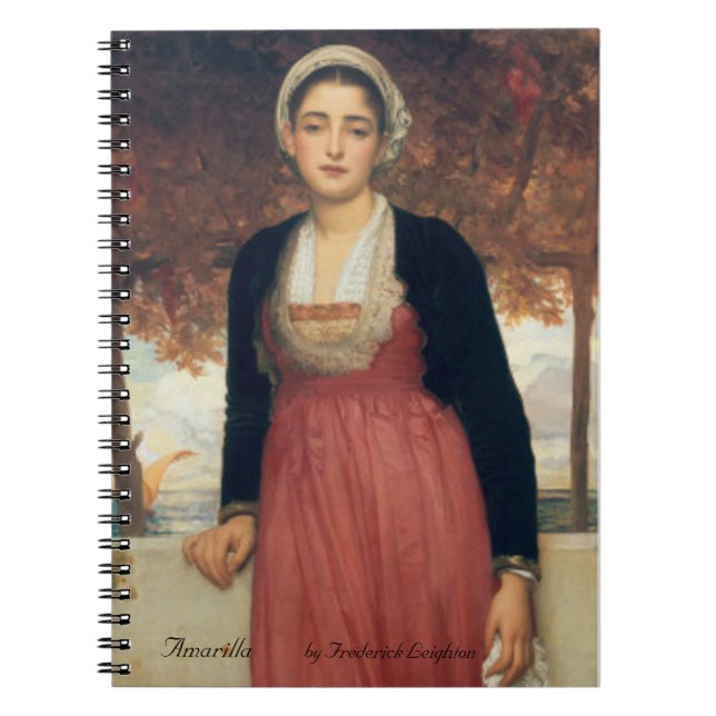 Cuaderno Amarilla por Frederick Leighton Notebook (Frente)