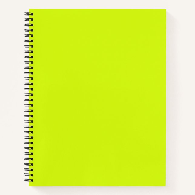 Cuaderno amarillo chartreuse color sólido (Anverso)