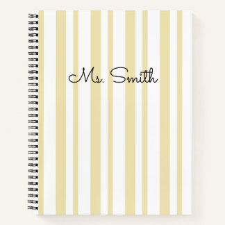 Cuaderno Amarillo con Patrón de Rayas Pastel Preci