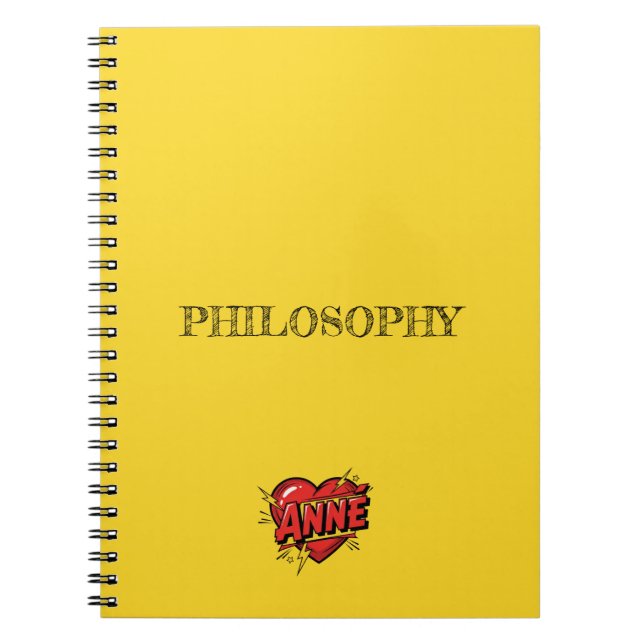 Cuaderno Amarillo Corazón de Anne (Frente)