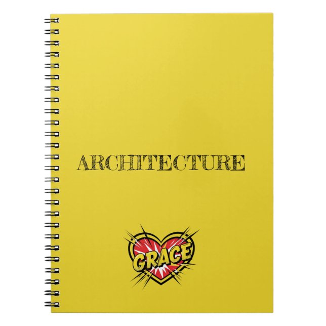 Cuaderno Amarillo Corazón de Grace (Frente)
