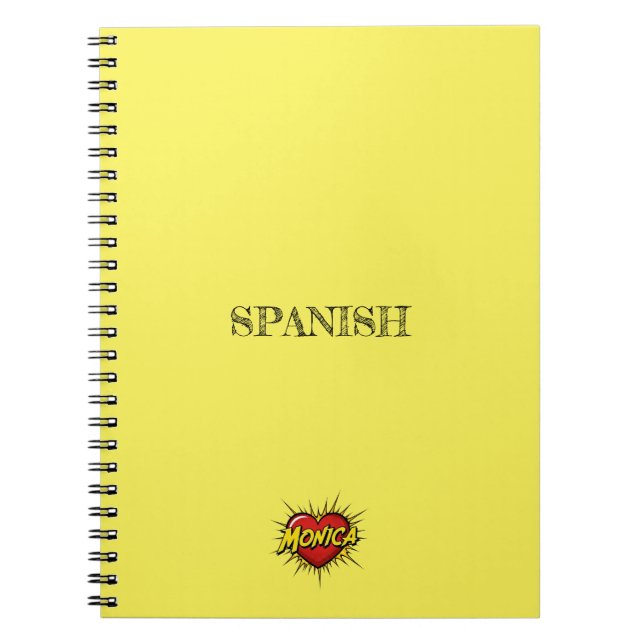 Cuaderno Amarillo Corazón de Mónica (Frente)