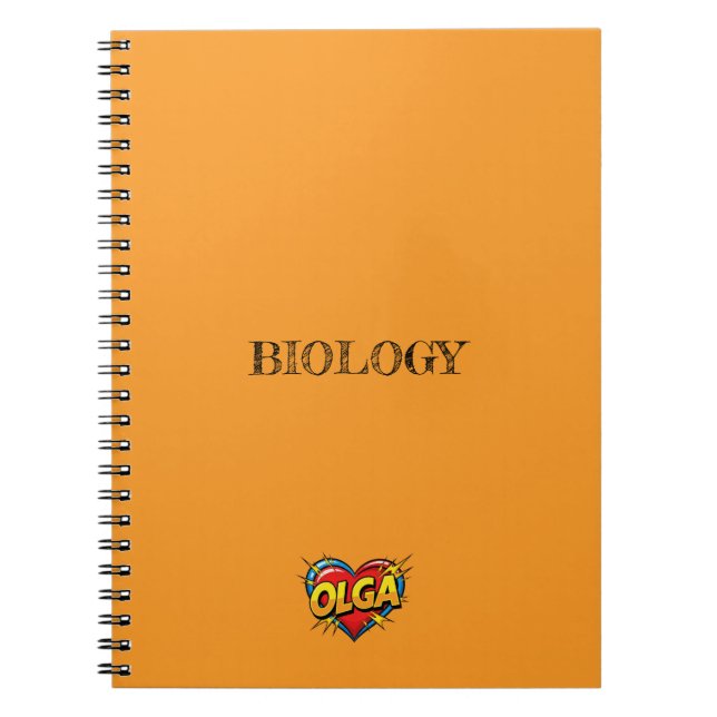 Cuaderno Amarillo Corazón Olga (Frente)