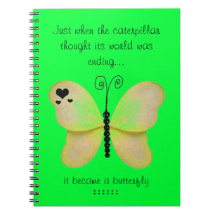 Cuaderno amarillo de la mariposa