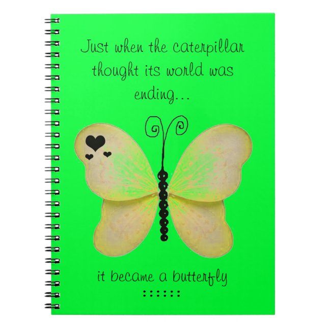 Cuaderno amarillo de la mariposa (Frente)