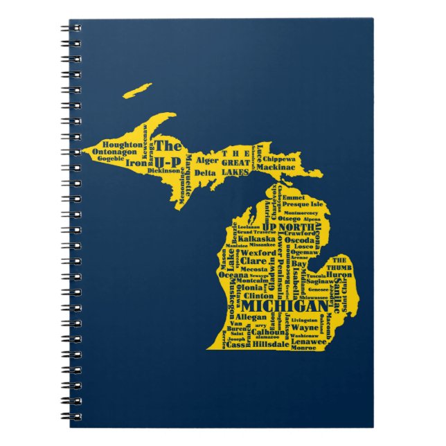 Cuaderno Amarillo divertido y azul marino de las ciudades d (Frente)