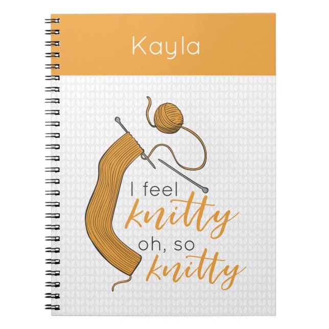 Cuaderno Amarillo dorado me siento con la cintura, oh tan t (Frente)