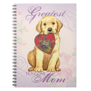 Cuaderno Amarillo Lab Heart Mom