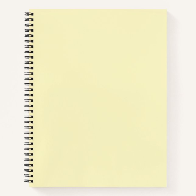 Cuaderno Amarillo Mantequilla Color Sólido (Anverso)