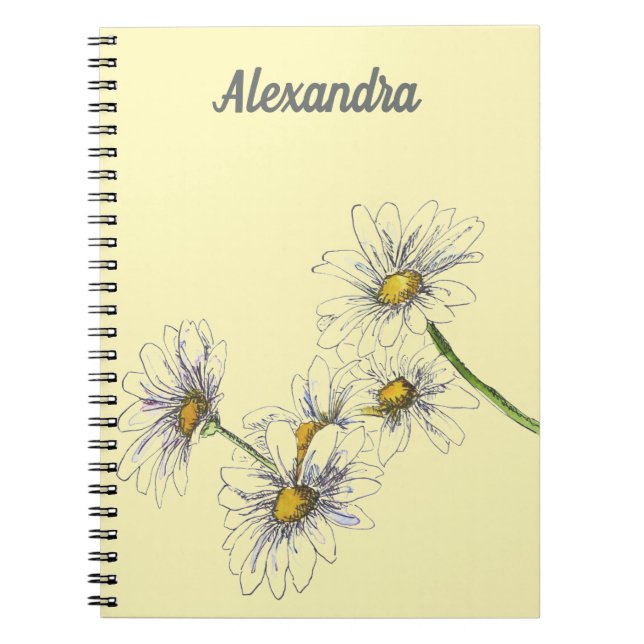 Cuaderno Amarillo Mantequilla con nombre o mensaje  (Frente)